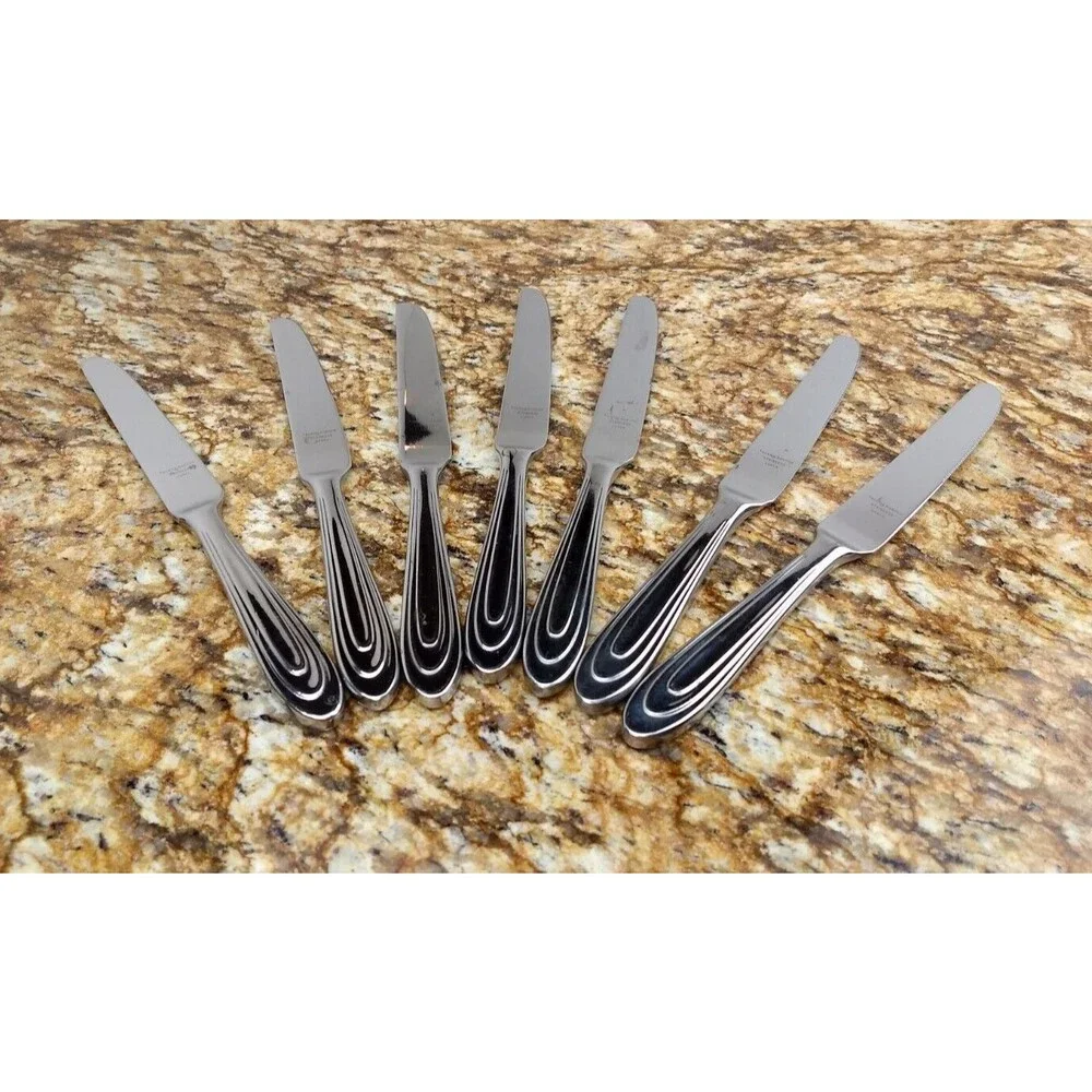 7 Reed & Barton Select ANSE ROYALE DINNER KNIVES 18/10 Korea Stainless Flatware‎